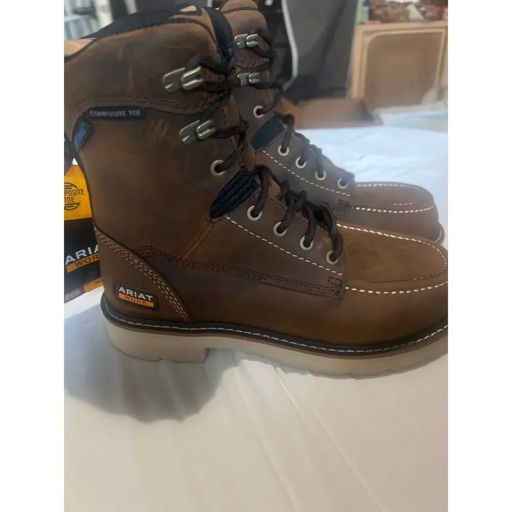 Ariat Rebar Lift 8 H20 Composite toe Men’s Sz 6 distressed brown